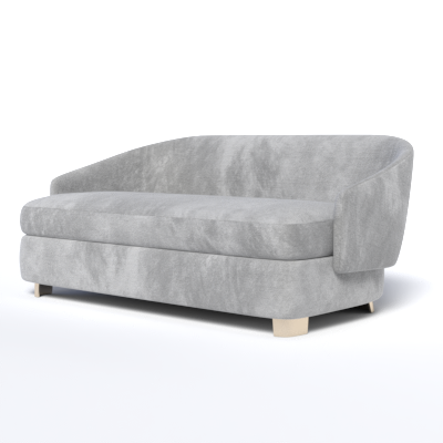 现代绒面沙发SU模型